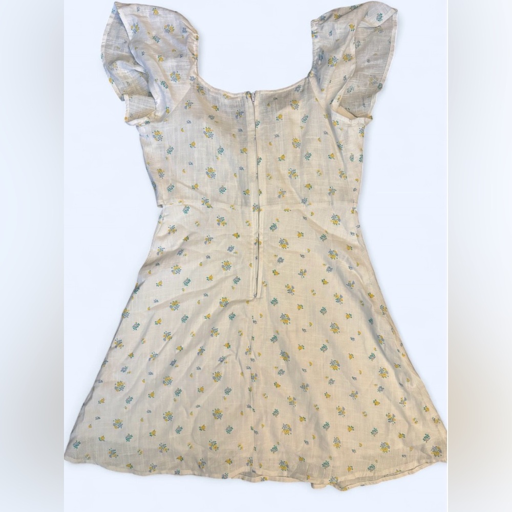 Copper Key Floral 🌼 Front-Tie Mini Dress - Size Small - Picture 7 of 8